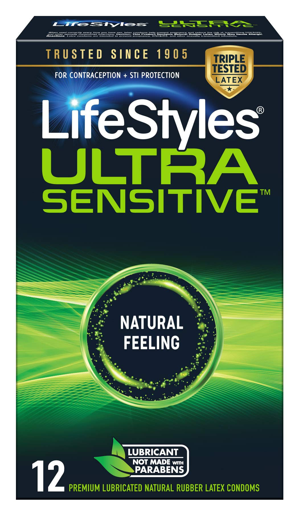 Lifestyles Ultra Sensitive Condoms, 12-count