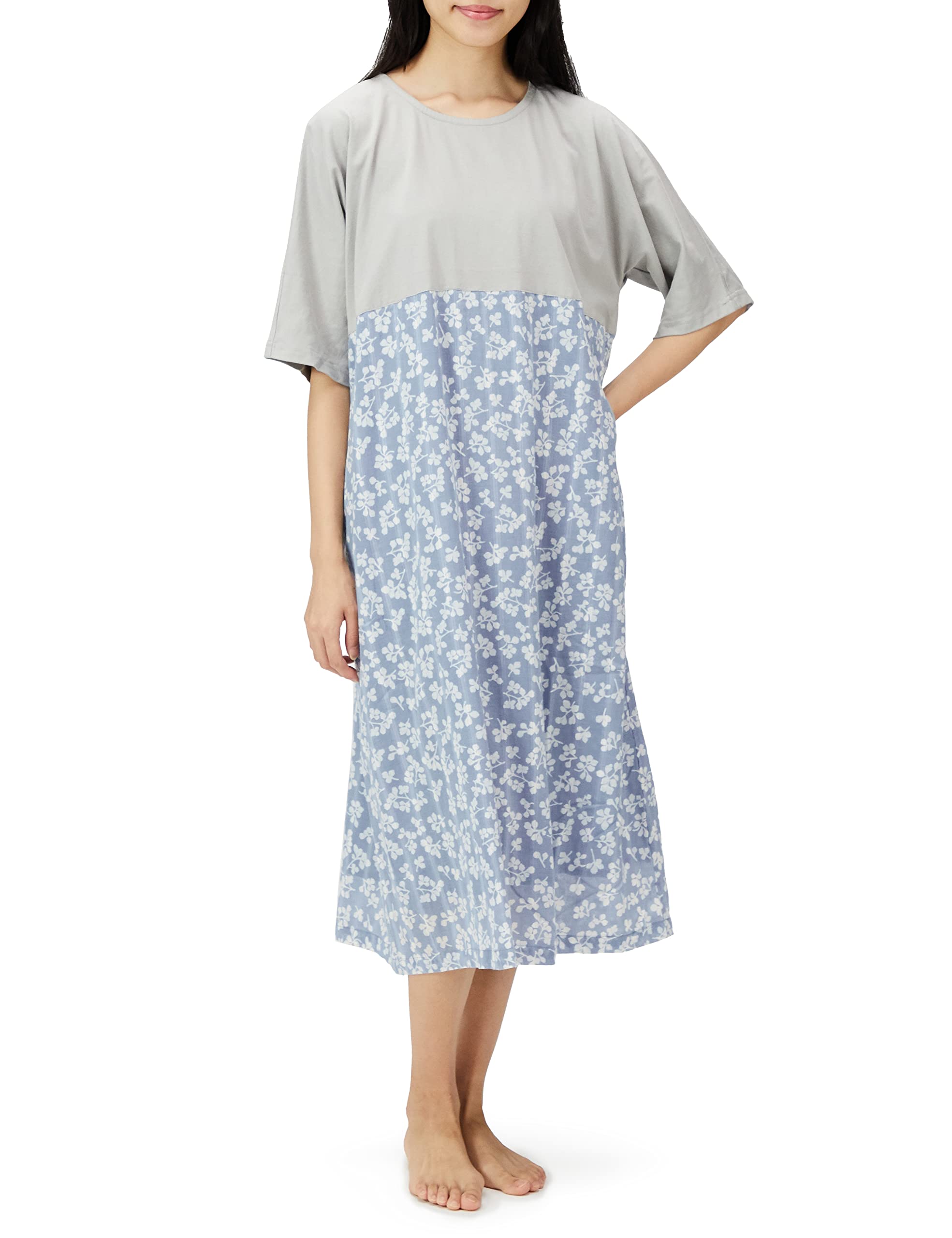 Hyuma Nihon women's homewear multi-arm print dress BL M-L