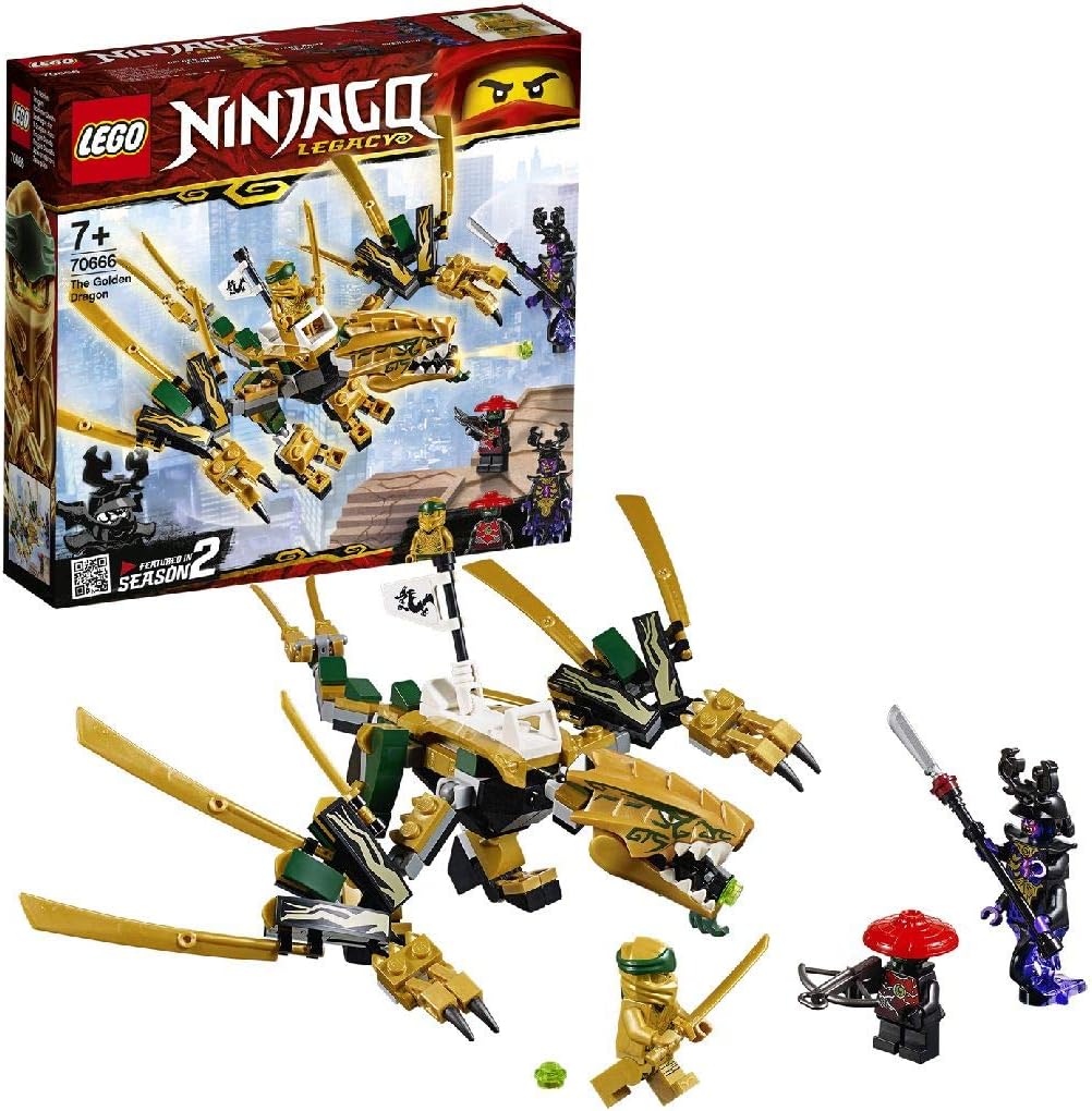 拼插类玩具 ninjago 幻影系列 幻影忍者黄金飞龙 70666 7岁  积木玩具