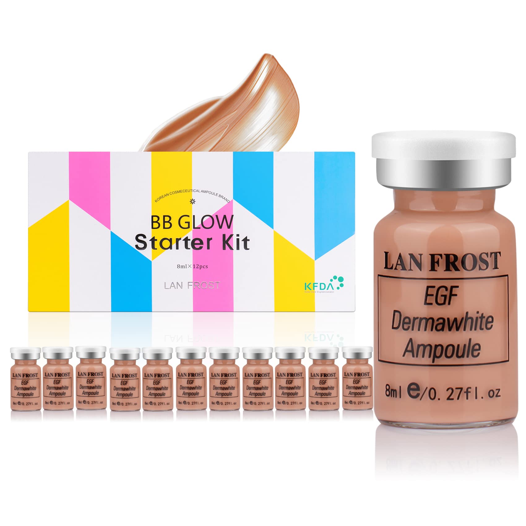 BB Luminous Pigment essence Starter Kit 12 bottles of hyaluronic acid moisturizing skin care BB Luminous, 0.27 liquid ounces, deep