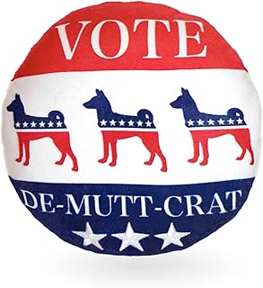 bark bros - 政治模仿狗狗玩具别针 - 投票民主党或共和党 - 毛绒吱叫