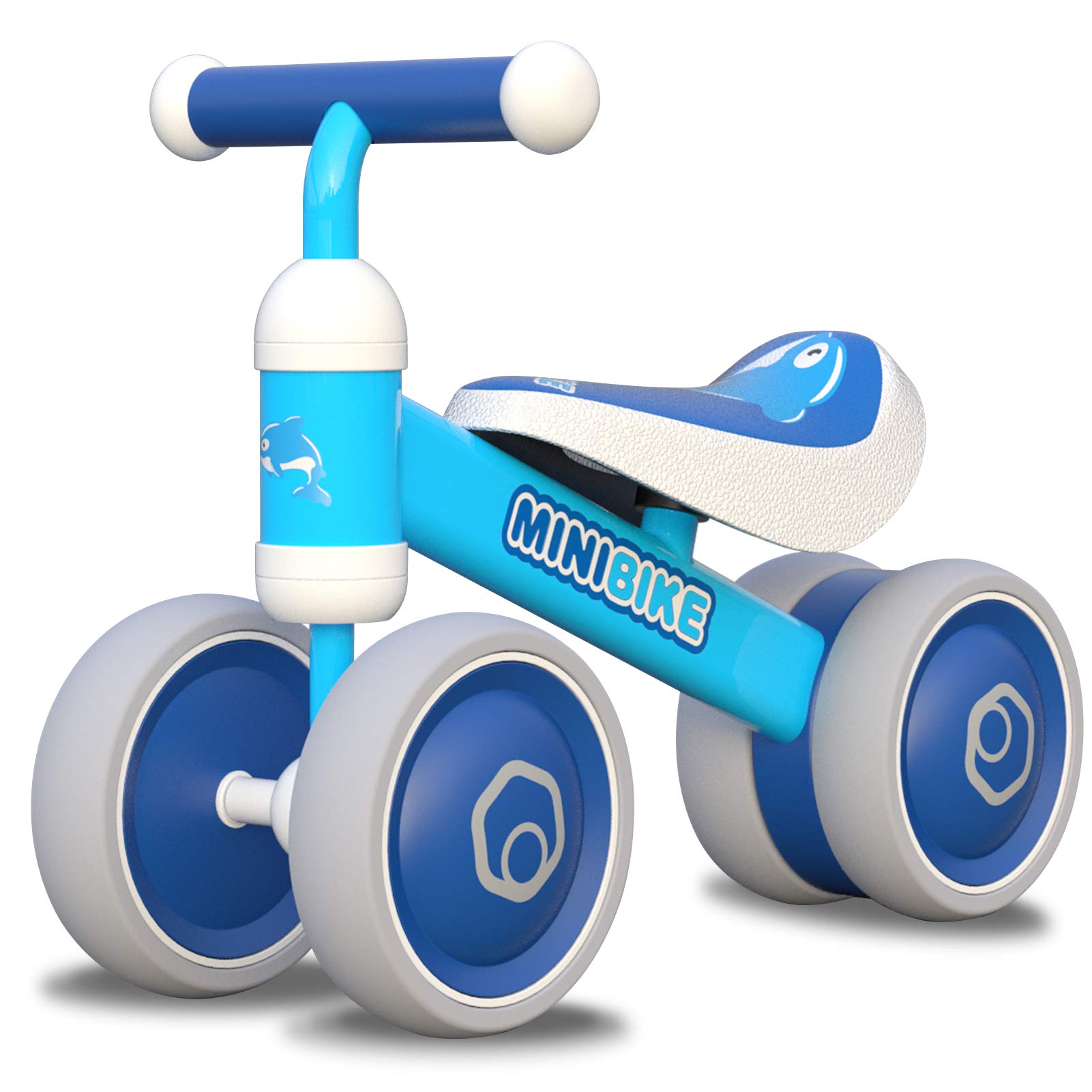 Ancaixin Baby Balance Bike 10-24 months baby walker, 1 year old boys and girls riding toy, pedal-less baby quad bike, suitable for birthday gifts