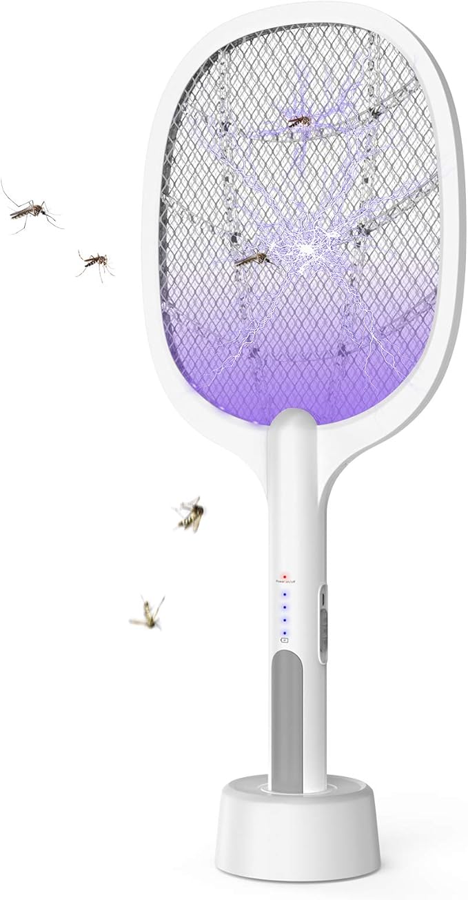 室内电动昆虫灭虫器球拍,蚊子飞杀手灭蚊器,蚊子灯和拍 2 合 1,usb 可