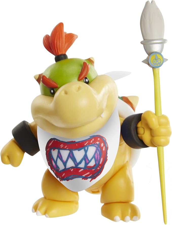 任天堂 bowser jr. 带刷刷子可动公仔,4"