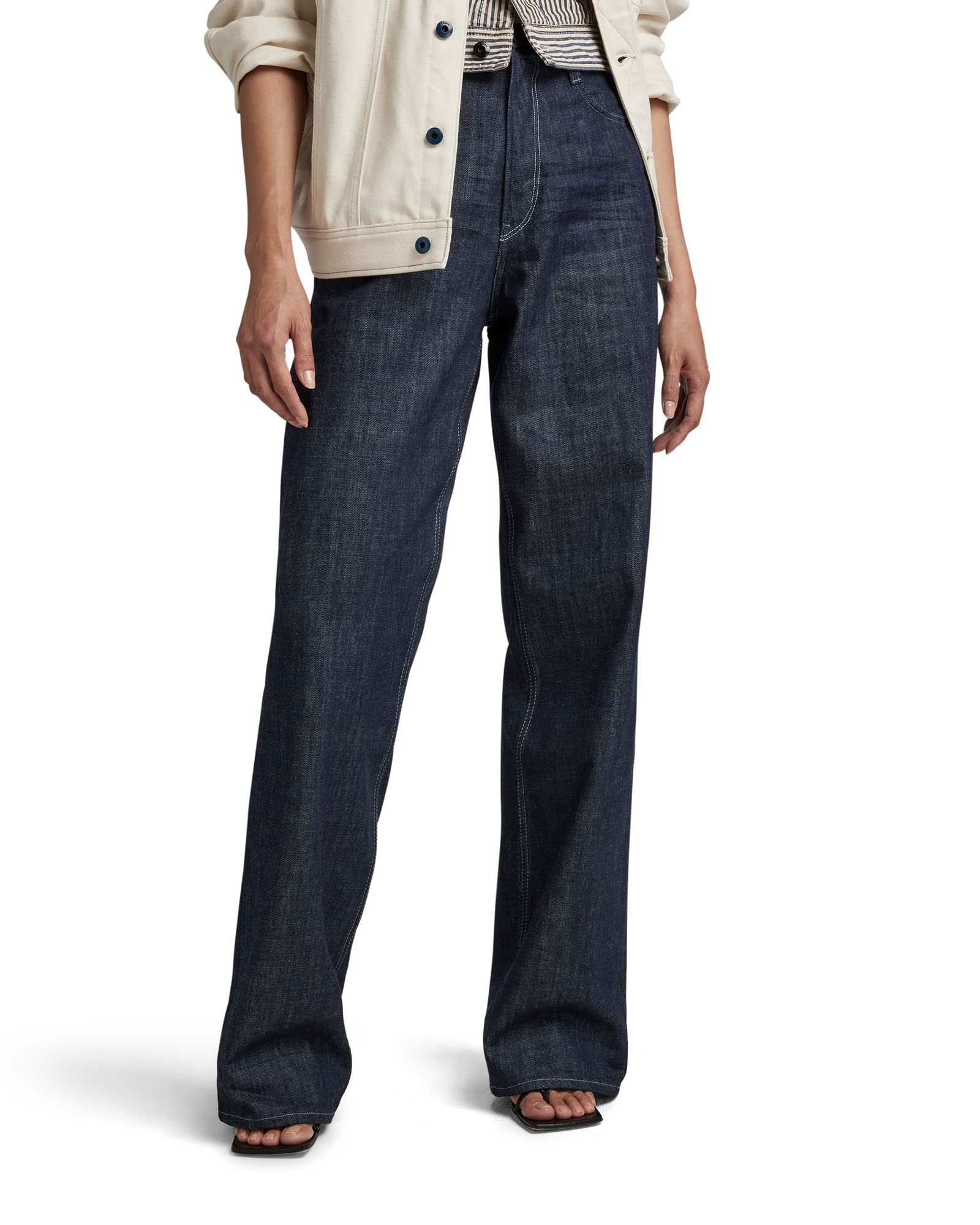 G-STAR RAW Ladies Stray Ultra high-waisted straight-leg jeans