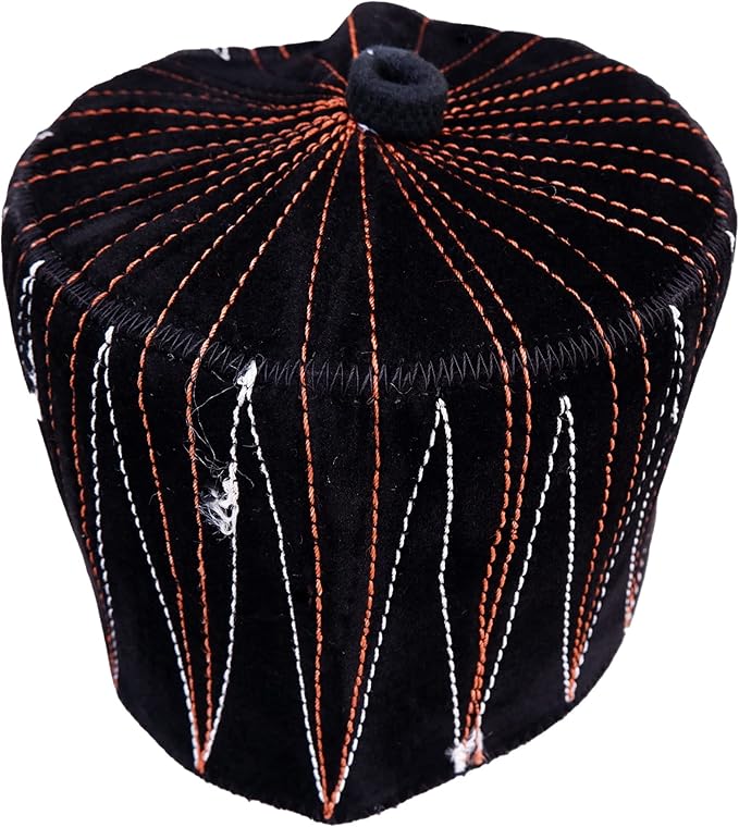 mbariket 尼日利亚非洲男士氯丁橡胶加厚 abodki hausa 帽子,尼日利亚