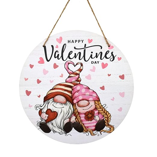 情人节装饰,情人节快乐门牌,mr &amp; mrs 瑞典小矮人心形情人节