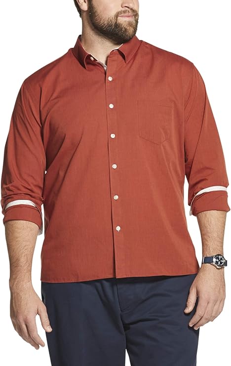 geoffrey beene 男式加大加长易护理长袖系扣衬衫