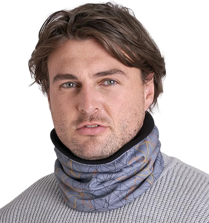 fleece neck warmer [tactical] - reversible neck gaiter tube, ear