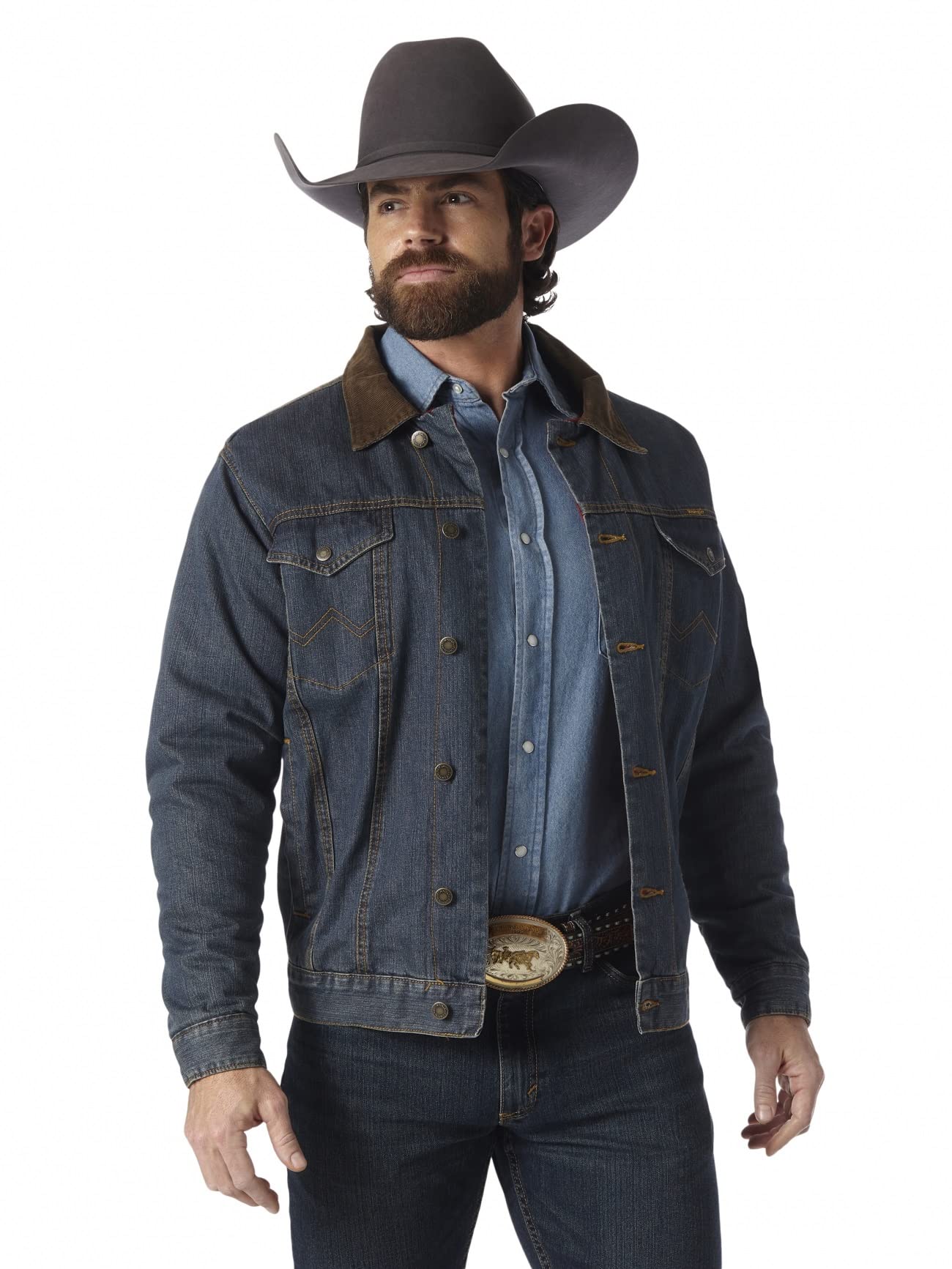 Wrangler men's Western lined denim jacket