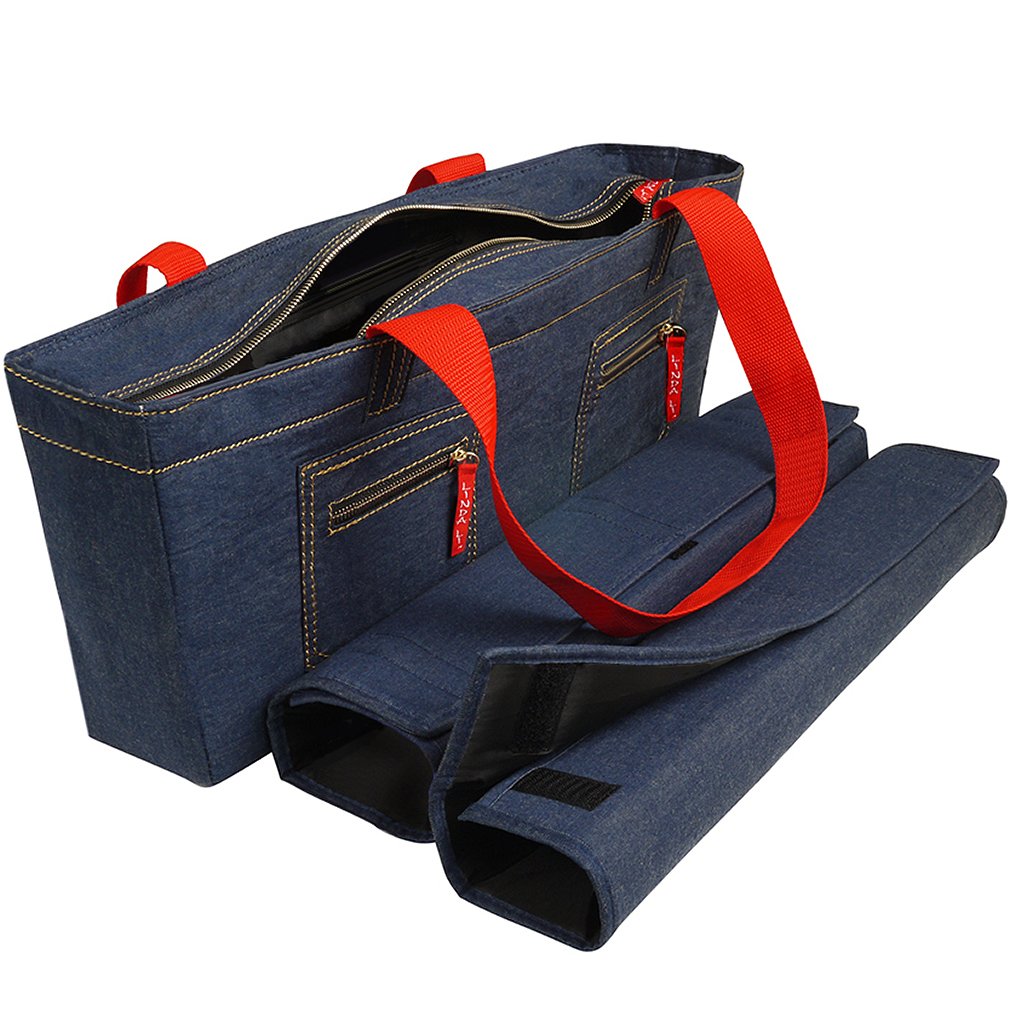 American-Wholesaler Inc. New! - Empty red backpack - Linda Li Denim soft bag - Empty bag only