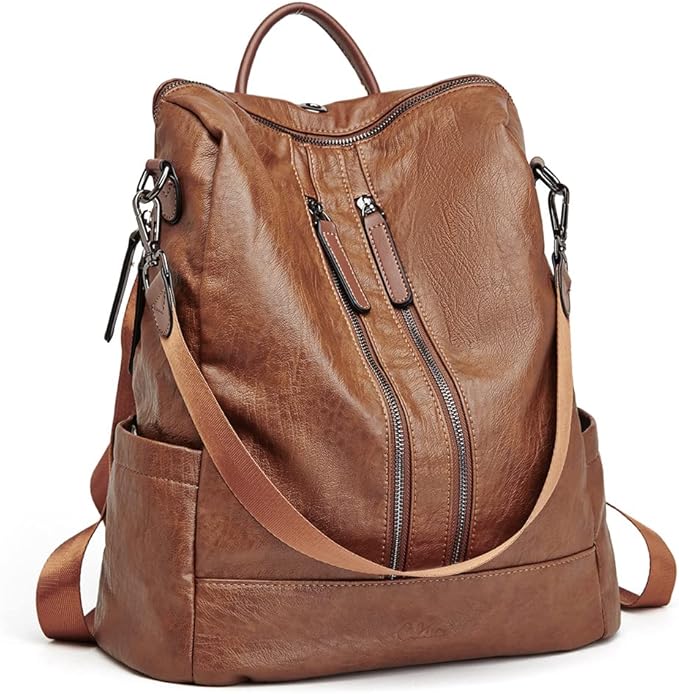 cluci 女士背包钱包皮革可转换大时尚设计师旅行女士休闲背包单肩包