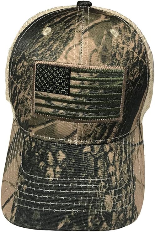经典高级形状美国国旗补丁战术风格网眼卡车司机棒球帽