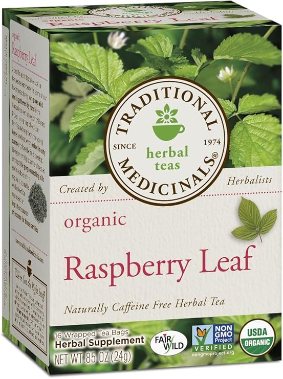 traditional medicinals organic raspberry leaf tea, 16 tea bags