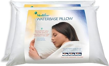 亚马逊进口直采 Mediflow 美的宝纤维填充安眠水枕头 两只装 Mediflow Original Waterbase Pillow 价格报价图片