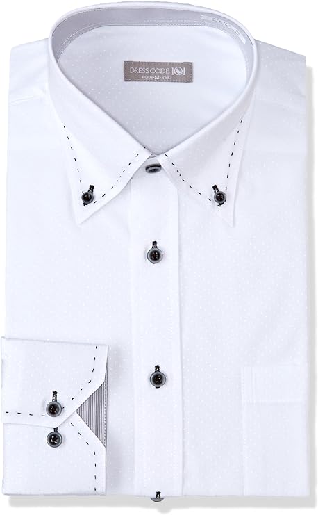 高领设计礼服衬衫扣领拼接长袖衬衫 (y)