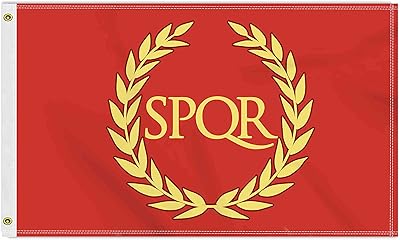 3×5 英尺罗马帝国旗帜,大型 100d spqr 户外横幅,加拿大装饰庭院花园