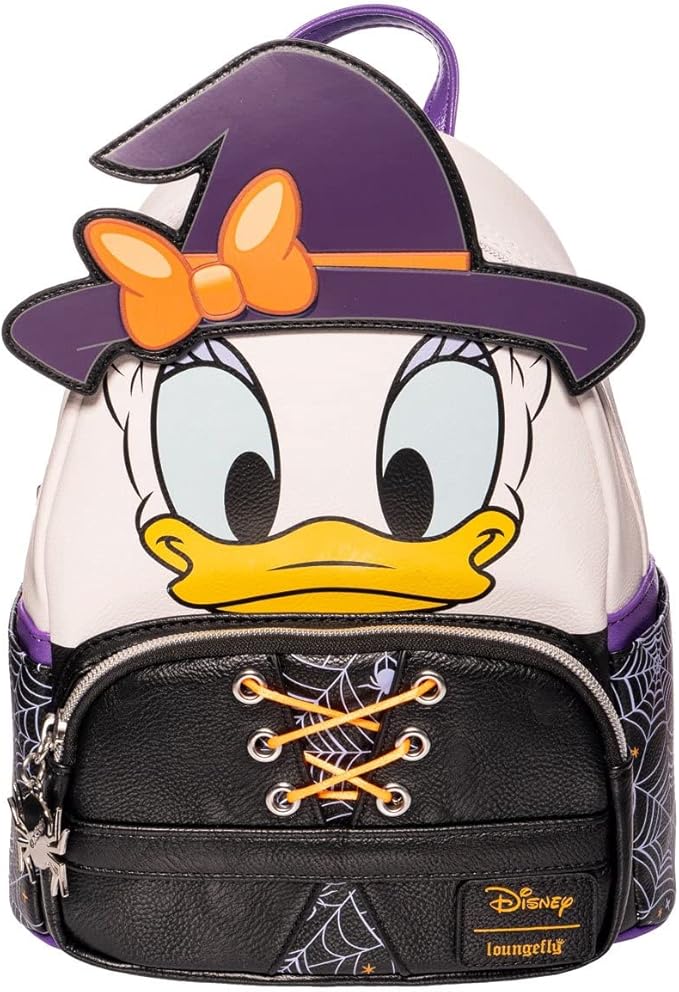 loungefly 女式 disney daisy duck 万圣节女巫双肩带单肩包钱包