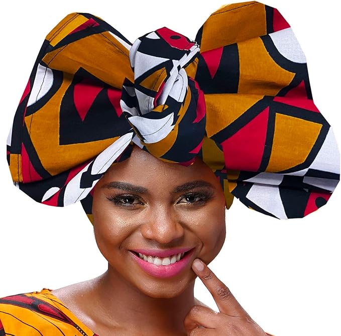 shenbolen 非洲传统蜡印花头巾围巾领带,均码, s 码, 71in*21in