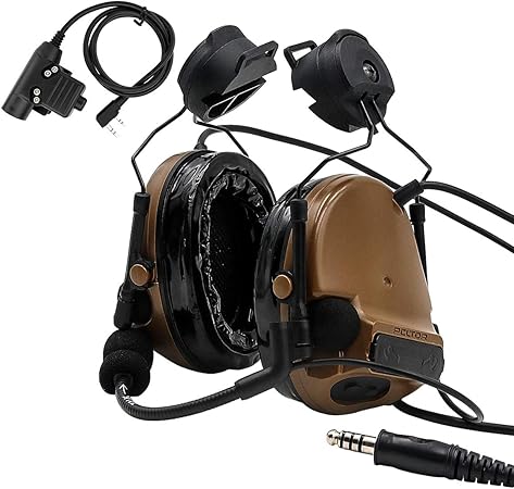 Tac Sky Comtac Iii 头盔战术耳机 侧轨气枪耳罩带ptt 和用于打猎的麦克风棕色 Coyote 亚马逊中国 家居装修
