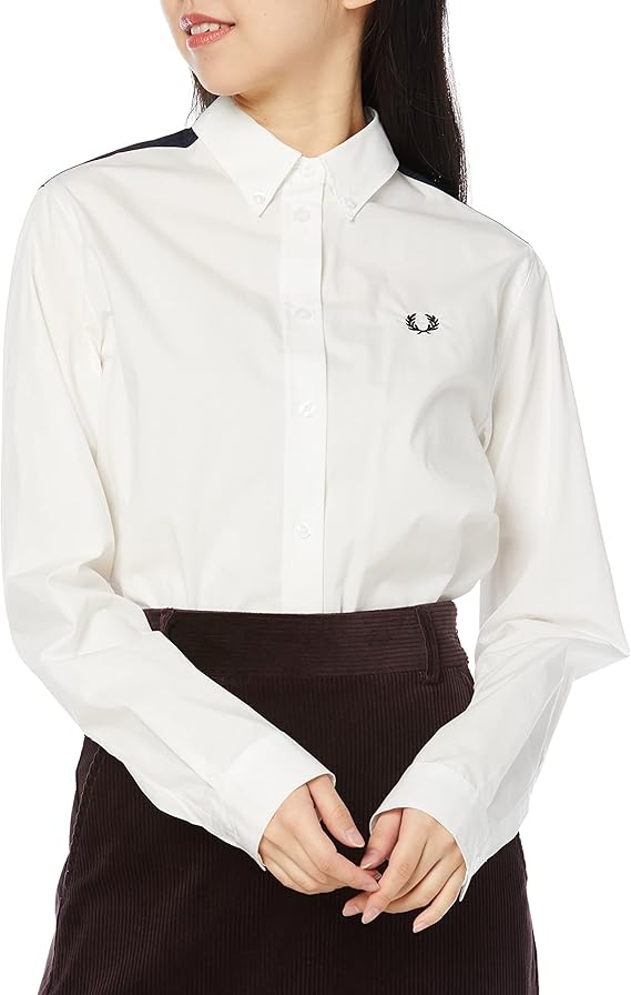 fred perry 纽扣衬衫 tartan panel shirt 女士