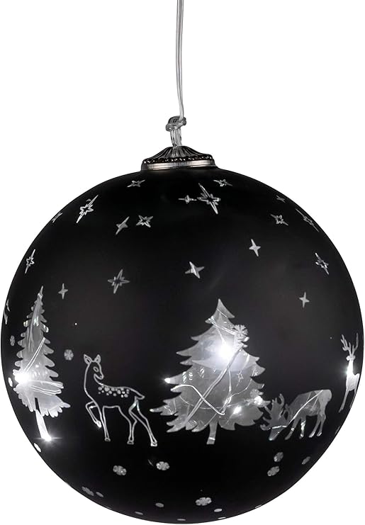 dekojohnson 圣诞球 led 玻璃球 作为圣诞树球 带定时功能 圣诞树装饰