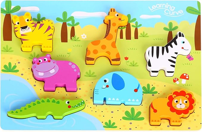 learning curve 亚马逊动物园儿童拼图玩具