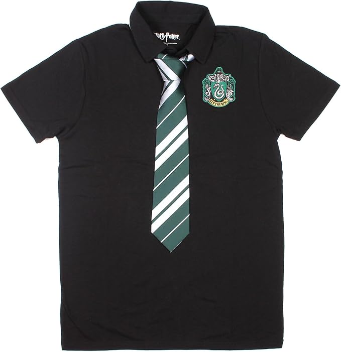 harry potter 斯莱特林 polo 领带 黑色 x-large 【harry potter】