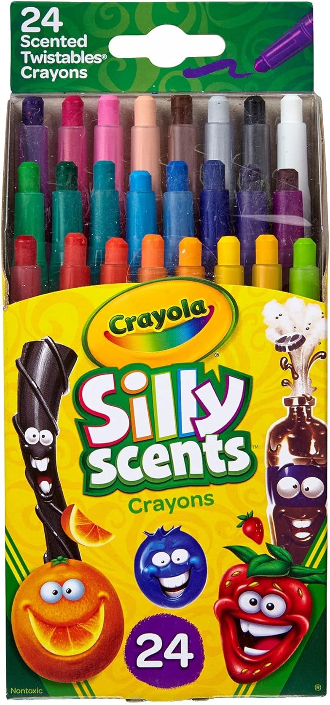 crayola 绘儿乐 silly scents twistables 蜡笔,甜味蜡笔,24 支(包装