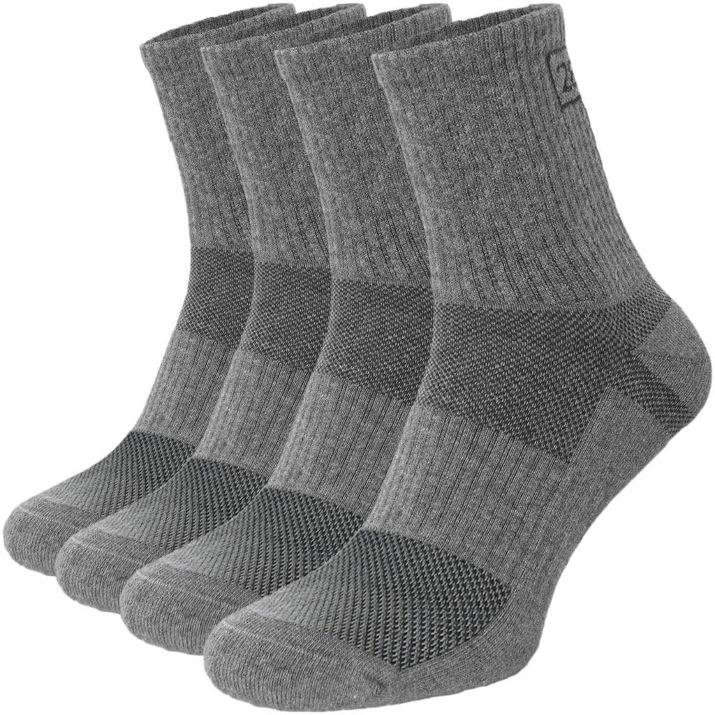 8Z * Cotton Micro-crew Boots and socks - Cushioned soles - Moisture waft - Deodorant (Dark grey)