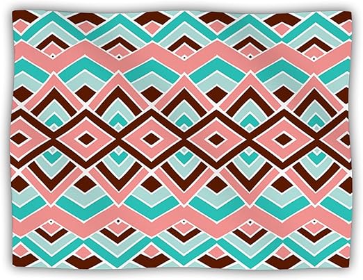 kess inhouse pom 图案设计"生态"桃皮绒毛毯,101.6 x 76.2 厘米