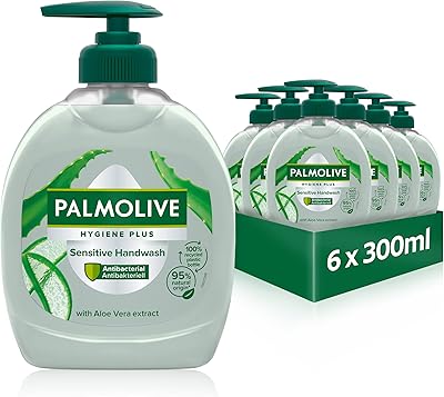 palmolive 香皂 卫生   敏感 6 x 300 毫升 液体洗手液 含芦荟 温和