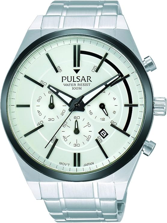 pulsar 男式腕表,模拟石英不锈钢 ps3709x1