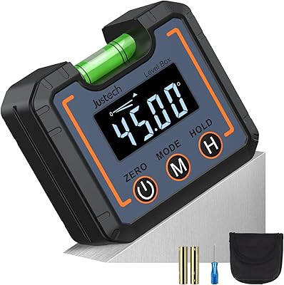 justech 数码水平仪数字角度测距仪倾斜仪斜角盒带 va lcd 显示屏和