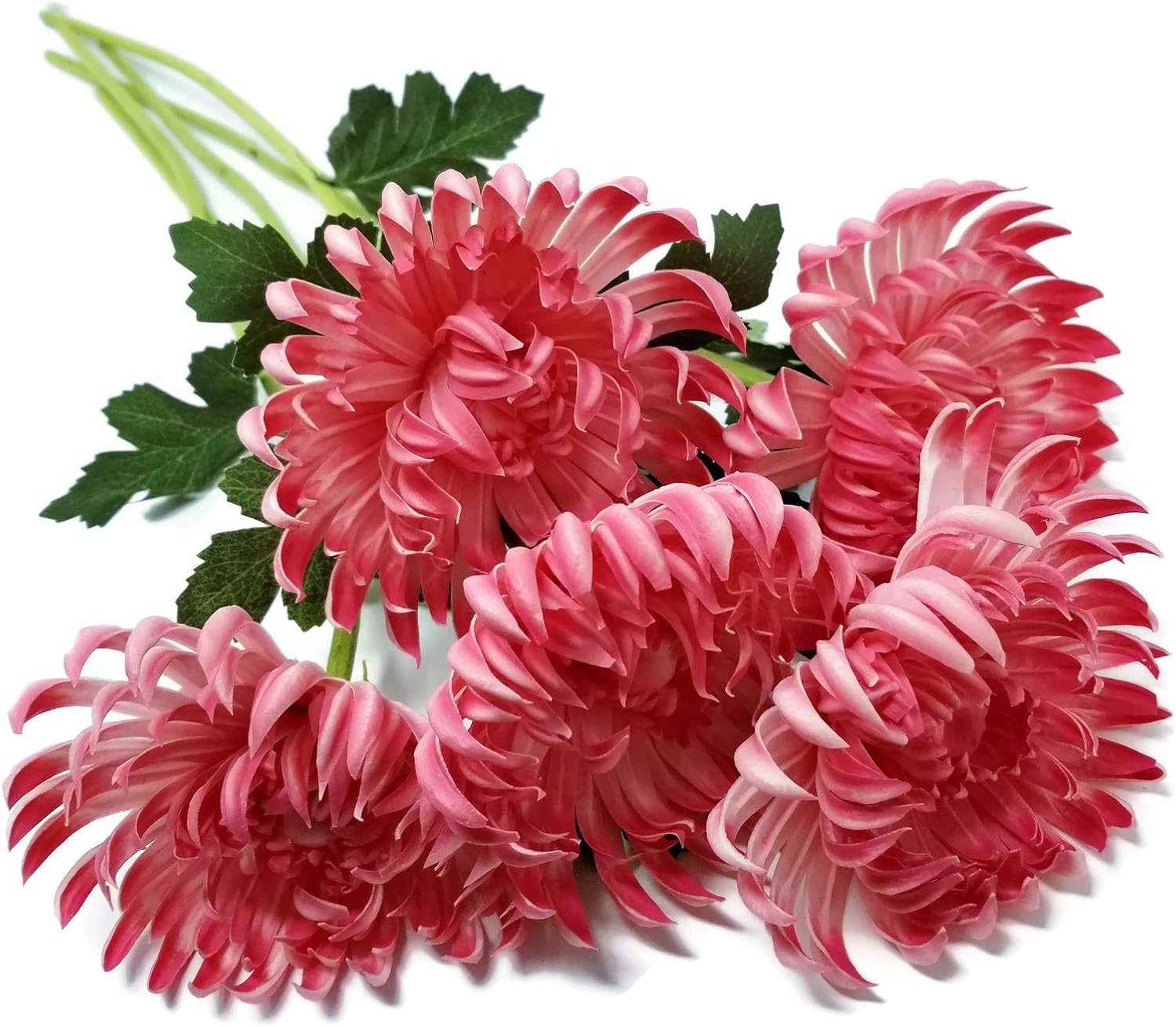 花王国人造真实触感60 96 厘米樱桃花fuji Spider Mum 适用于家庭 办公室 婚礼 花束 5 件装 玫瑰粉 Floral Kingdom 价格报价图片