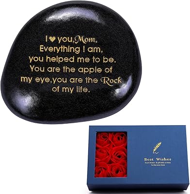 送给妈妈的礼物,刻有摇滚和玫瑰包装盒-i love you mom,你是我的*.