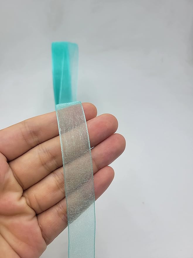 fayada 透明丝带 丝滑柔软面料 丝带 雪纺包装丝带 闪光透明透明欧根