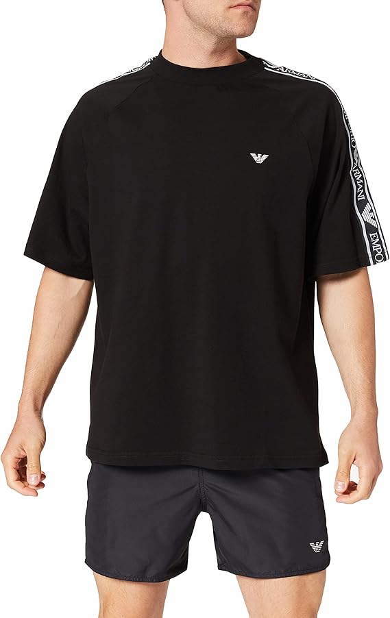 emporio armani 安普里奥·阿玛尼 泳衣 男式 圆领 t 恤 粗体标志