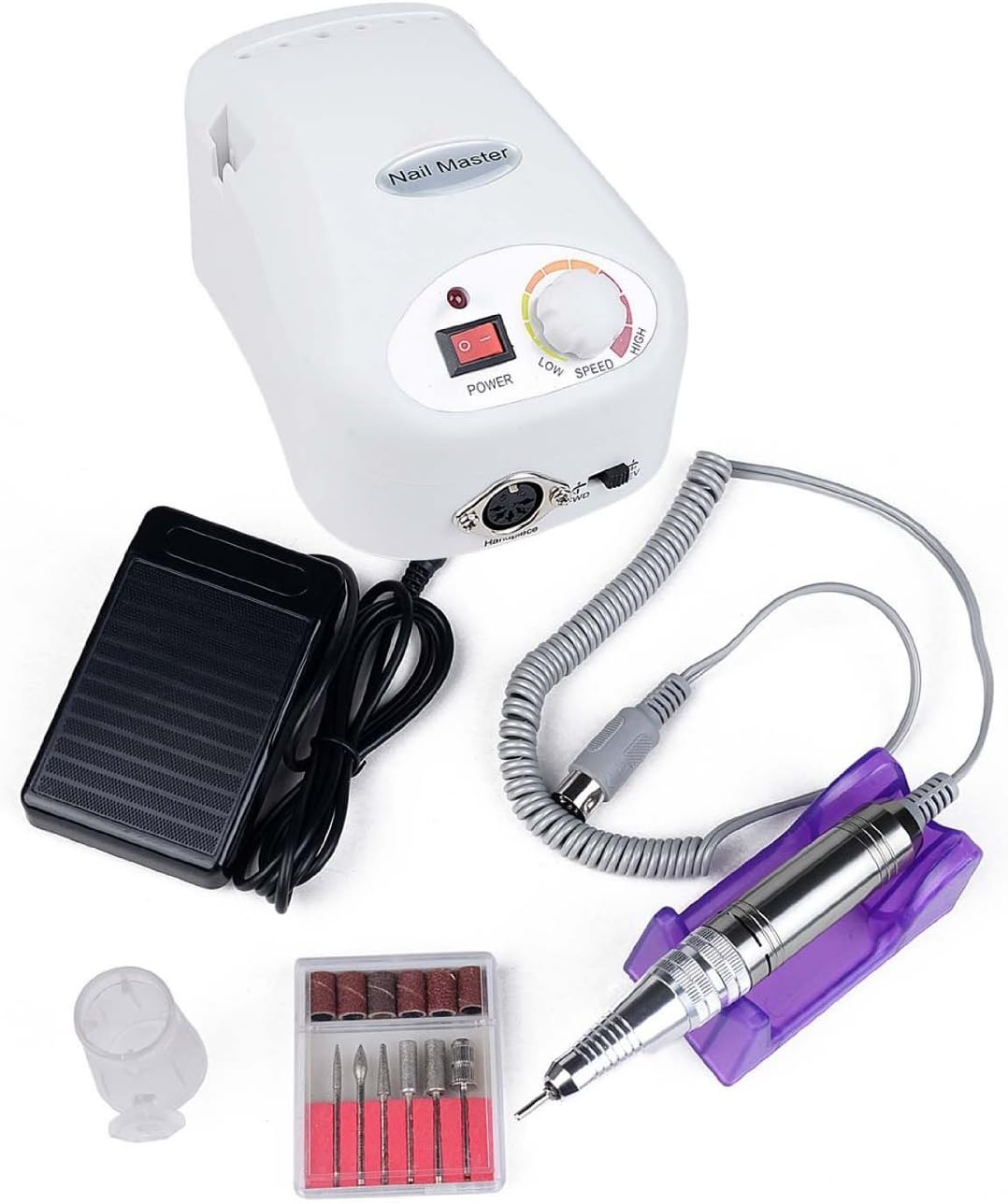 Professional Rechargeable Electric Nail Drill Machine for Acrylic Nails, Gel Nails Polish, 35000RPM Electric Nail Art File Drill Efile Nail Drill Manicure Pedicure Kit, Nail Salon Supplies