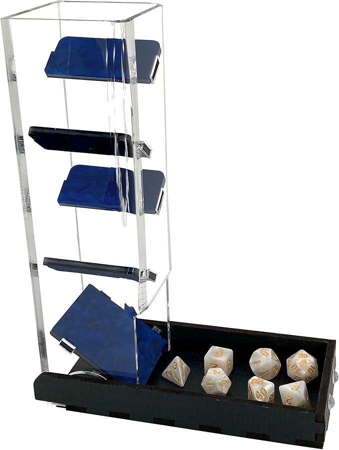 c4labs 豪华迷你六角形骰子托盘和骰子塔(柠檬蓝 - 仅限骰子塔)