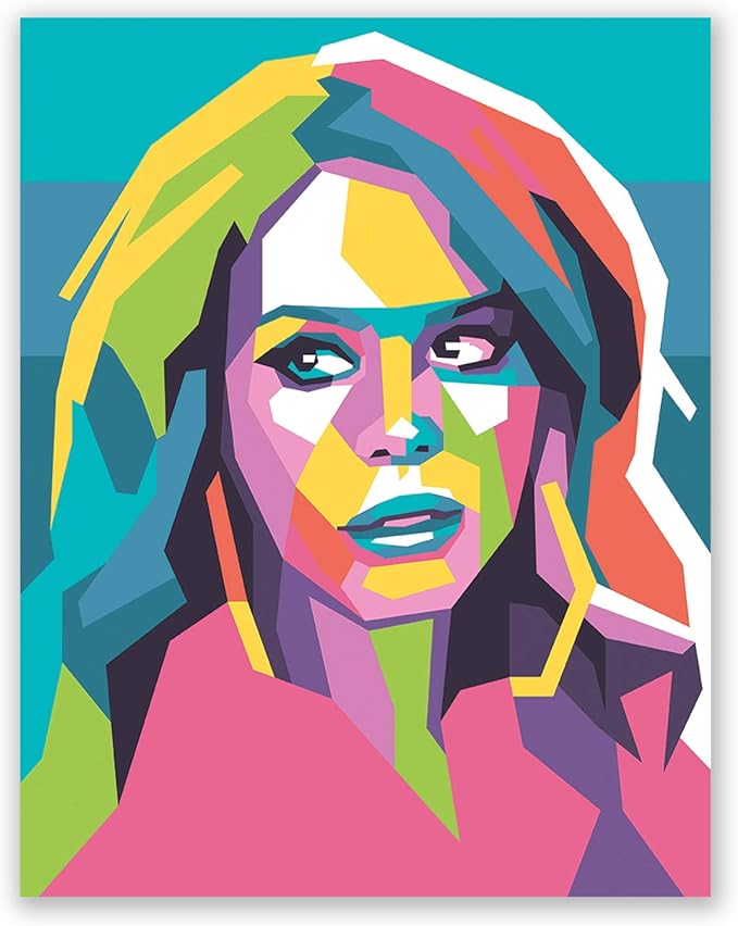lana del rey 海报 - 几何肖像 - 流行艺术灵感墙饰 - 送给她的礼物
