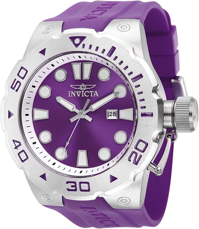 invicta pro diver 石英紫色表盘男式手表 36992, 潜水,石英机芯