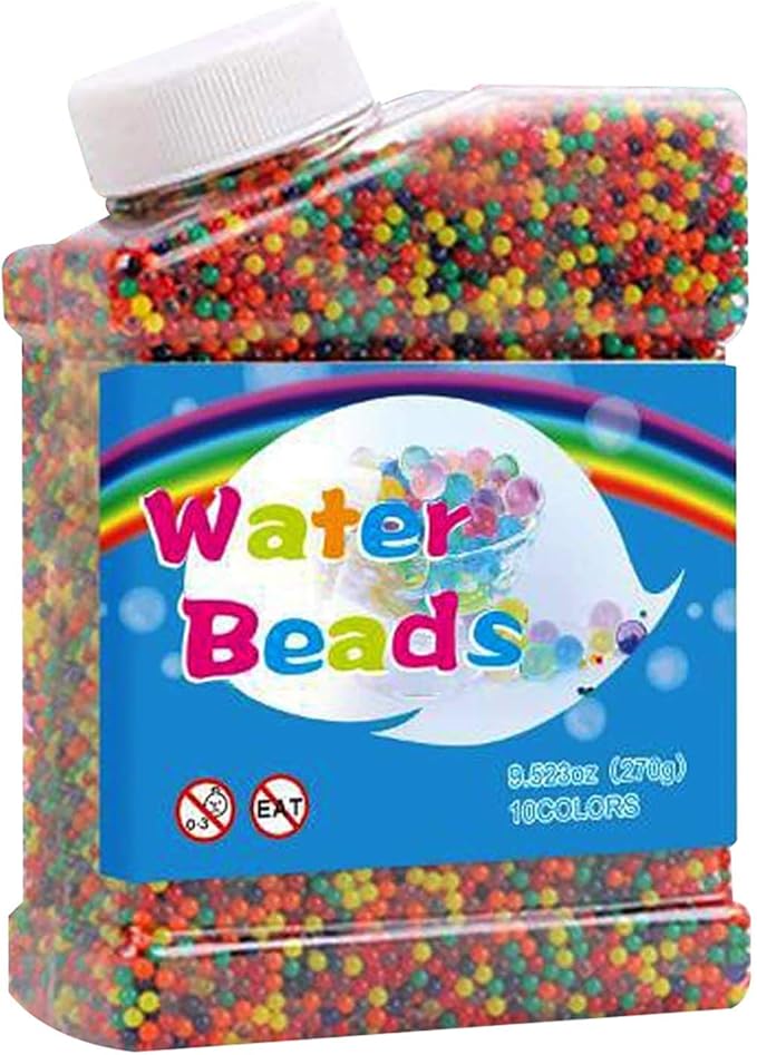 50,000 彩色水凝胶珠彩虹混合成长球,适用于儿童触觉感玩具,水培珠