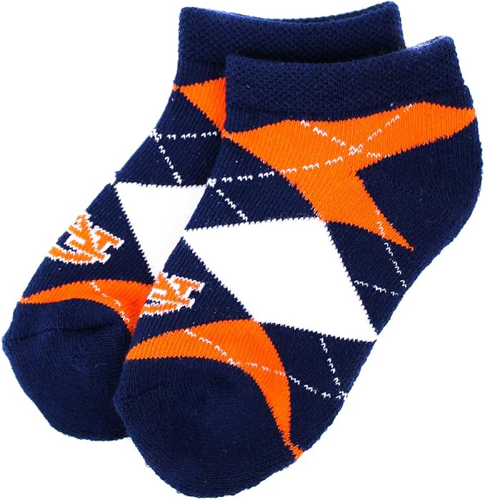 多尼戈尔湾 ncaa 奥本老虎队青年菱形图案隐形袜