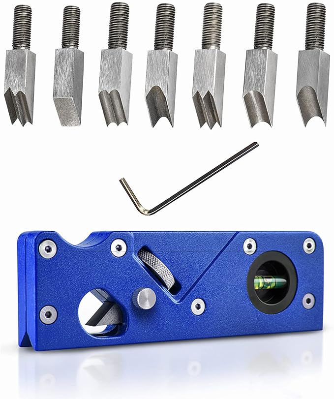 便携式倒角飞机,带 7 种刀头手动刨床木刨床木工刨床边角平整工具