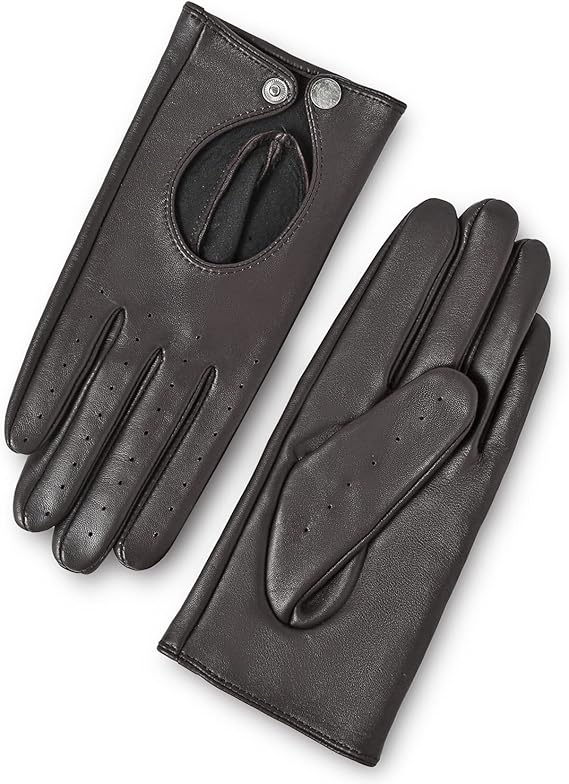 yiseven 女式羊皮驾驶皮革手套摩托车全指