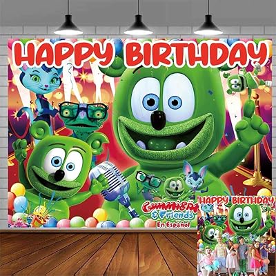 gummy bear & friends 背景海报动漫儿童生日派对用品男孩儿童