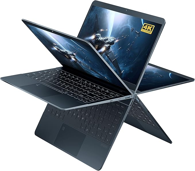 4k (3840 * 2160) 全金属 2 合 1 360° 可转换笔记本电脑带触摸屏
