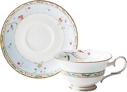 Noritake 骨瓷花更纱茶碗碟 蓝色 Ta 4409 6 亚马逊中国 厨具