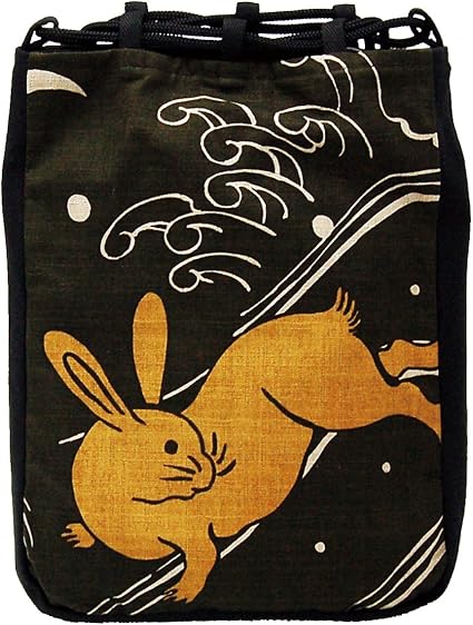 雅马科 图案信玄袋黑色約18 高さ25 底マチ3cm ヤマコー 价格报价图片